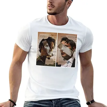 Secreted Love - Уил Греъм и Ханибал Лектър Поетична колажна тениска хипи дрехи мъжки тениски
