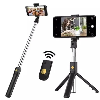 Selfie стик статив Bluetooth безжично дистанционно разтегателен преносим телефон стойка на живо стрийминг видео запис смартфони
