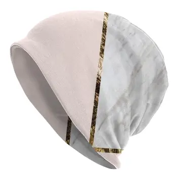 Series-мрамор руж гео плетена шапка топла шапка шапка външни шапки руж праскова розово и бяло пастелно злато розово злато сиво сиво мраморно