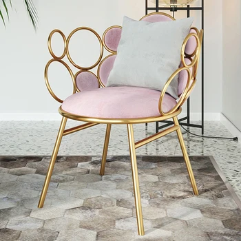 Simple Iron Art диван столове Nordic мебели за дома хол столове облегалка флоут творчески спалня грим столове