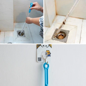Sink Drain Hair Clog Remover Огъващи се инструменти за почистване на канализацията Аксесоари за мивки