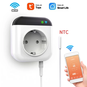 Smart Wifi термостат Plug Outlet 15A Програмируем температурен контролер Безжичен plug-in гнездо APP контрол Гласов контрол