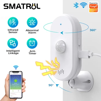 SMATRUL Tuya Smart Wifi Pir сензор за движение USB система за домашна сигурност Детектор Аларма App Дистанционно управление Време Въоръжаване