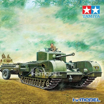 Tamiya 32594 Монтаж Модел 1/48 Мащаб Британски танк Чърчил Mk.VII Крокодил военен модел за хоби колекция DIY