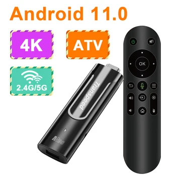 Transpeed ATV Android 11 TV стик AmlogicS905Y4 с гласов асистент ТВ приложения BT5.0 Dual Wifi 2GB DDR4 поддръжка 4K видео 3D телевизия