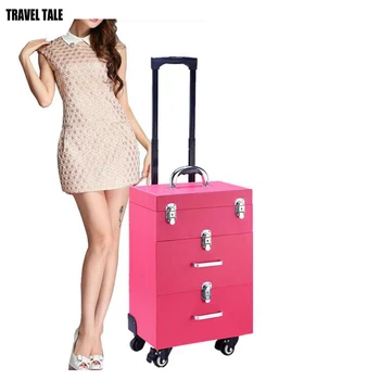TRAVEL TALE Жените красота количка случай професионален грим козметична чанта куфар за нокти