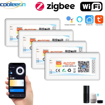 Tuya Zigbee Wifi LED контролер Smart Dimmer 5V 12V 24V LED лента светлина DIM CCT RGB RGBW Alexa Google Home APP дистанционно управление