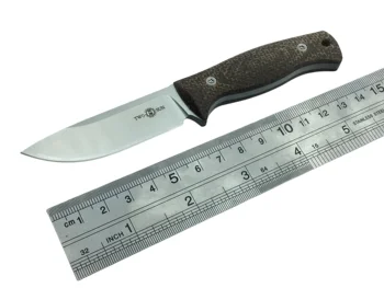 Twosun 5.43 инчов фиксиран нож с обвивка M390 острие Micarta дръжка обикновен ръб открит къмпинг EDC инструмент TS247-M390
