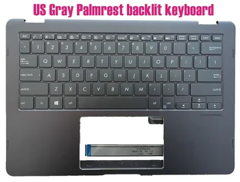 US Gray Palmrest клавиатура с подсветка за Asus UX370U UX370UA UX370UAR Q325UA 90NB0EN2-R30300