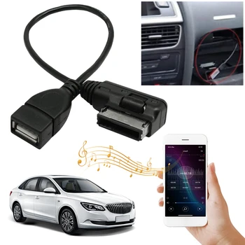 USB AUX кабелна музика MDI MMI AMI към USB женски интерфейс аудио AUX адаптер за данни за VW MK5 за AUDI A3 A4 A4L A5 A6 A8 Q5