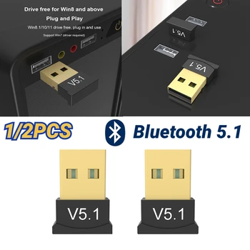 USB Bluetooth-съвместим 5.1 адаптер 2.4GHz предавател приемник аудио донгъл безжичен USB адаптер DC5V за настолен лаптоп