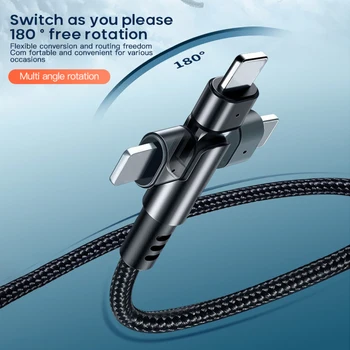 USB тип C кабел 2.4a Led индикатор за бързо зареждане и предаване 2 в 1 матирано метално за Mate 30 Usb2.0
