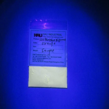  UV фосфорен пигмент, UV флуоресцентен пигмент, прах против фалшифициране, под UV светъл цвят: оранжев, 1lot = 5g, безплатна доставка ..