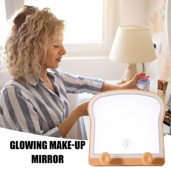 Vanity огледало със светлини LED осветено огледало за грим с 3 цвята димиране сензорен контрол грим огледало за бюро настолна Bedroo