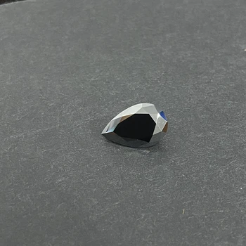 VVS1 яснота 9 * 11MM черна свободна круша форма Moissanite диамант хлабав синтетични камъни