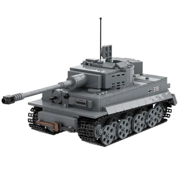 WWII Тигър I Ausf E Немски тежък танк военни оръжия играчка градивен блок комплект ww2 TigerE с 2 войници армия подарък