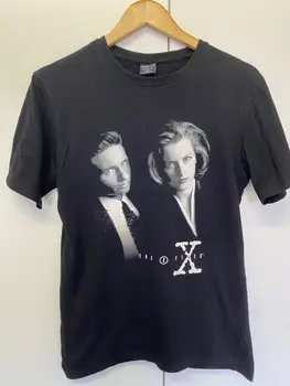 X Files Тениска - Размер XS - Скъли Мълдър Фенове Призрачен 90 & aposs Ретро