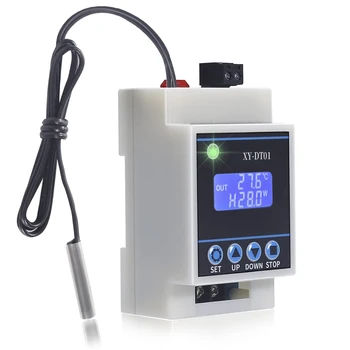 XY-DT01 Цифров температурен контролер -40-110°C Цифров микроцифров термостат с LCD дисплей и водоустойчив сензор