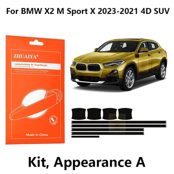 ZHUAIYA Предпазители на ръба на вратата Дръжка на вратата Чаша Филм за защита на боята TPU PPF За BMW X2 M Sport X 2023-2021 4D SUV автомобилни асекори