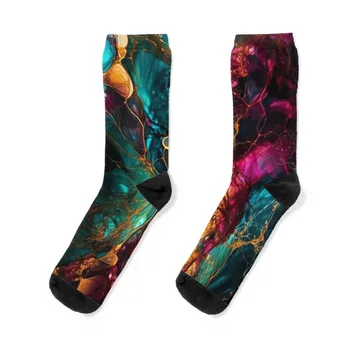 Абстрактно флуидно изкуство #1 Чорапи отопляеми луди Мъжки чорапи Дамски
