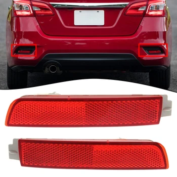 Автомобилна задна броня рефлекторна лампа светлинен капак червен обектив автомобилни лампи капак за Nissan Sentra 2013-2018 ляво + дясно аксесоари за кола