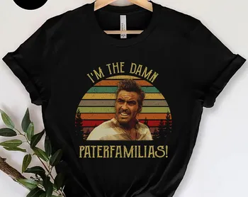 Аз съм проклетата тениска Paterfamilias O Brother Where Are You Retro Shirt George Clooney Graphic Tees Movies Quote Унисекс тениска