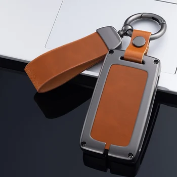 Аксесоари за интериора на автомобила Цинкова сплав Auto Remote Key Cover Case Leather Car Key Bag подходящ за Mazda Smart Key