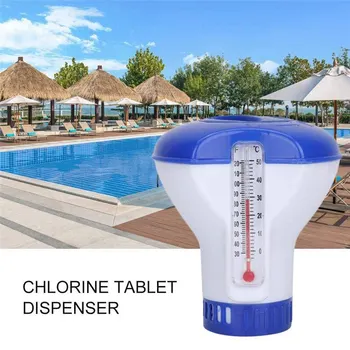Аксесоари за плувни басейни Хлорен плаващ хлорен дозатор, голям капацитет, подходящ за 1-3in. Таблети за басейн