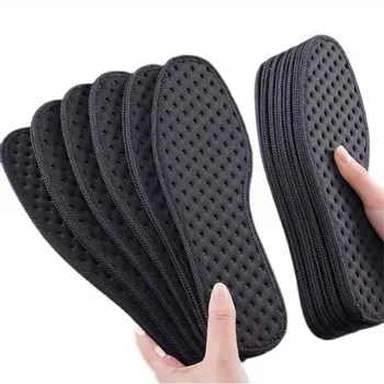 Бамбуков въглен Антибактериални стелки за обувки Растителна дезодорант Спортна стелка за спортни стелки Крака Удебелена ударопоглъщаща подметка за обувки