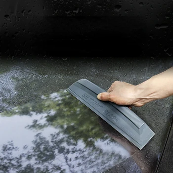Без надраскване Гъвкави меки силиконови удобни инструменти за облепяне на автомобили Вода прозорец чистачки сушилня острие чисти стържене филм скрепер