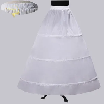 Безплатна доставка Бяла булчински сватба фусти 3 обръча кринолин абитуриентски къса пола приплъзване Vestido Longo Jupon Cerceau Mariage
