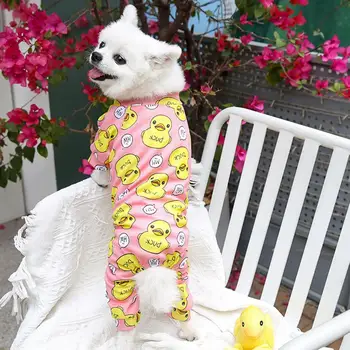 Боди за домашни любимци Удобна кърпа за домашни любимци Пижама Малък костюм Кучешки гащеризони Котешко облекло