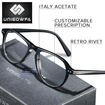 висок клас Италия Ацетат Диоптрични очила Мъже Ретро бифокални прогресивни очила Оптично късогледство Очила Хиперопия 1.74 Lens