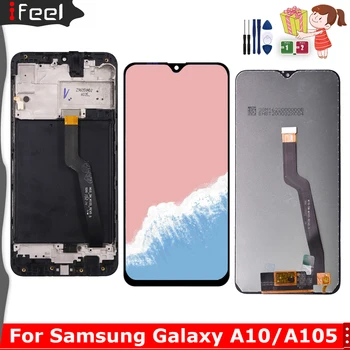 Високо качество за Samsung Galaxy A10 A105 A105F сензорен екран дигитайзер монтаж екран NO рамка / с подмяна на рамката