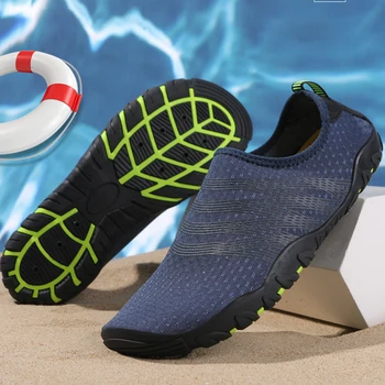 Водолазна маратонка Неплъзгащо се плуване Плажни аква обувки Бързи сухи обувки за бягане Дишащи износоустойчиви външни консумативи за езерен туризъм