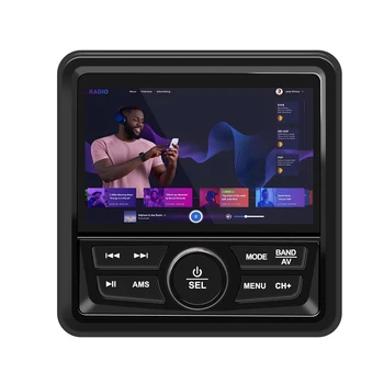 Водоустойчив морски радио стерео MP3 плейър медиен приемник за UTV ATV лодка камион главата единица звукова система, съвместима с Bluetooth