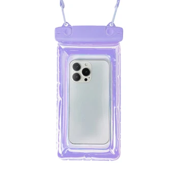 Водоустойчив телефон торбичка с ремък риболов плуване сърф ултра лек универсален плаж пътуване запечатване прозрачен дъжд