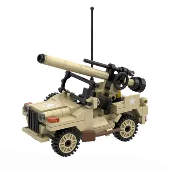 военна кола MUUT M825 градивен блок играчка 106mm безоткатна пушка тухла оръжие превозвач тухла комплект подарък