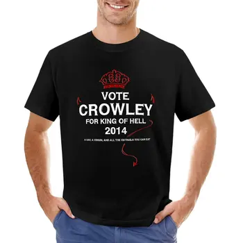 Гласувайте Кроули (бял) Тениска графики заготовки мъже графични тениски