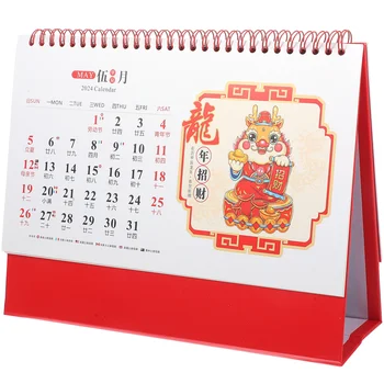 Годината на дракона Настолен календар Меморандум Свободностоящ декоративен дом хартия месечно за офис