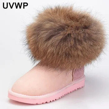 гореща продажба мода дамски ботуши 100% естествена овча кожа кожа сняг ботуши топло зимни ботуши жена глезена ботуши обувки