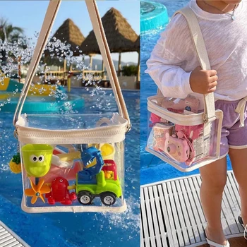 Детски ежедневни чанти за рамо Деца Прозрачна кристална чанта Снек чанта Чанта за съхранение на плуване Чанта за играчки Бебе пратеник монета чанта чанта