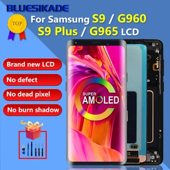 Добър тестван дисплей за Samsung Galaxy S9 LCD G960 G960F сензорен екран дигитайзер за S9 Plus S9+ LCD G965 G965F замяна на части
