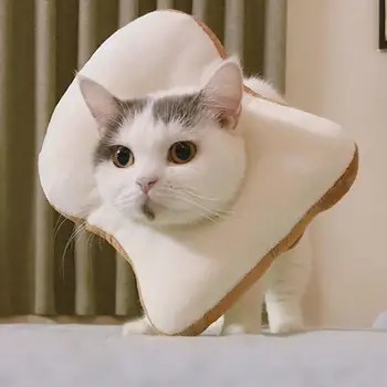 Домашен любимец куче котки кученце карикатура мек тост хляб форма яка шал шапки подпори