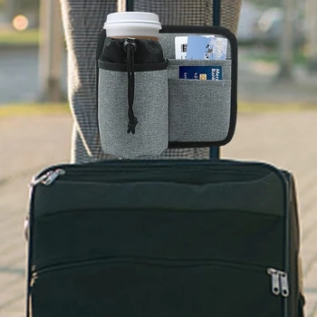 Държач за чаши за багаж Траен носач за напитки за багаж Чанта за съхранение на самолетни билети Аксесоари за пътуване със самолет Подаръци за пътници за повечето