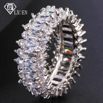 Елегантни луксозни кубични циркониеви пръстени за жени Marquise камък блестящ сватбено парти пръстен бижута подаръци