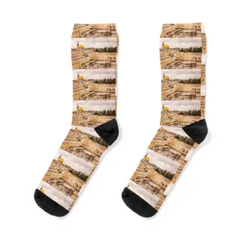 Емблематичната Западна стена в Йерусалим Чорапи смешни подаръци Бягай сняг Чорапи Жена Мъжки