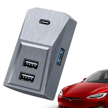 Жабка USB хъб зарядно за кола за Tesla преносимо зарядно за кола Dash Cam флаш устройство докинг станция за Tesla модел 3 / Y