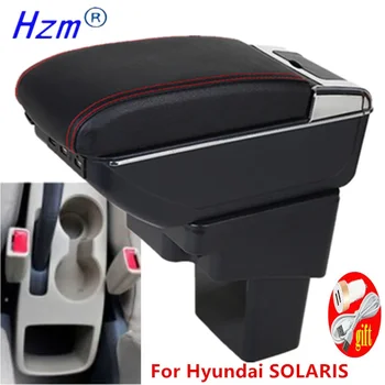 За Hyundai 1 Solaris/Verna/Grand 2011-2016 кутия за подлакътници централна Кутия за съдържание на магазина с пепелник Може да се издига с USB аксесоар