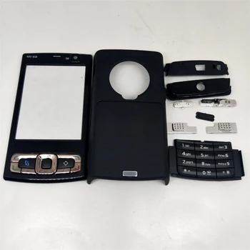 За Nokia N95 (8G версия) Корпус Предна лицева рамка Калъф за капак + Заден капак / капак на вратата на батерията + Английски Части за ремонт на клавиатурата